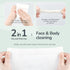 Disposable Face Towel, 200 Count - Ultra Soft Thick Cotton Dry Wipes for Cleansing, Makeup Remover