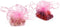 50Pcs Round Organza Bags, 9.8 Inch Drawstring Sheer Tulle Circles for Wedding Party Favor (Pink)