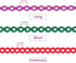 1 Roll/15Ft Orthodontic Dental Elastic Power Chains, Ultra Power Rubber Chain, Long Short Closed (Orange, Long)