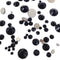 JET (280) 144 pcs Swarovski 2058/2088 Crystal Flatbacks Black Rhinestones Nail Art Mixed Sizes