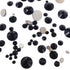 JET (280) 144 pcs Swarovski 2058/2088 Crystal Flatbacks Black Rhinestones Nail Art Mixed Sizes