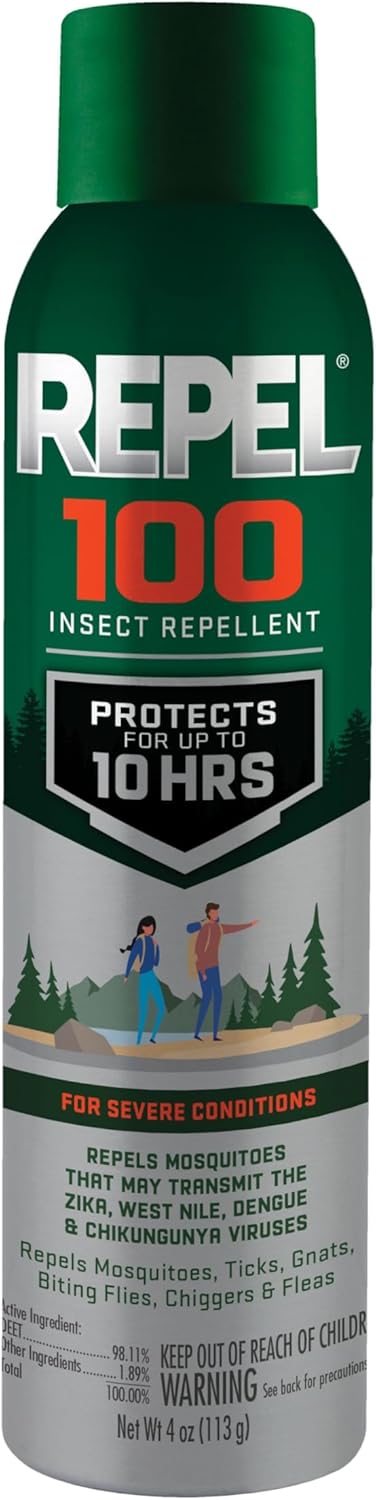 Repel 100 Insect Repellent for Severe Conditions, 98% DEET, 4-Ounces
