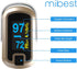 mibest OLED Finger Pulse Oximeter, O2 Meter in Dual Color White/Luxury Gold