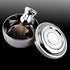 Men's Shaving Brush Set, Professional Men Shaving Tool Kit Alloy Shaving Soap Mug Bowl with Lid + Silver Handle Faux Hair Brush Men Shave Tool Kit by Qkiss
