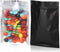 100pcs 5.5"X 7.8" Resealable Mylar Bags, Smell Proof Food Storage Foil Pouch with Front Matte Clear Back Matte Black