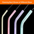Tokyzexi 8 Inch Set, 10 Pack Extra Long Straw Cleaner Brush Reusable Straw Cleaning Brushes for Tumbler, Metal