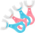 4 Pack U Shaped Toothbrush for Kids - Soft Silicone Brush Head, 360° Oral Teeth Cleaning Design for Ages 2-6