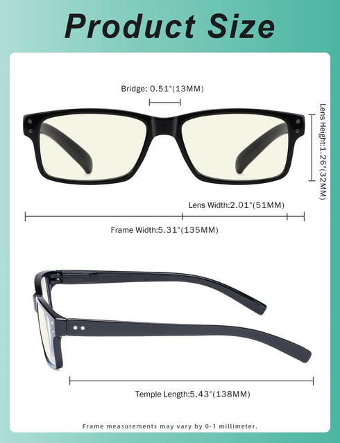 Eyekepper Vintage Reading Glasses for Men, 5 Pack Classic Readers with Spring Hinges