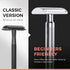 ZOMCHI Double Edge Safety Razor, Premium Metal Razor with 10 Blades, Eco-Friendly Razor in Noble Silver