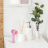 Face Brush 2 in 1 - Facial Cleansing Exfoliating Brush with Soft Bristles for Deep Cleansing, Ice Flower Pink