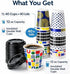 K3M 12 oz 40 Count, Insulated Hot Cups with Lids, Disposable Coffee Cups for Home, Office, Parties, Meetings, Travel