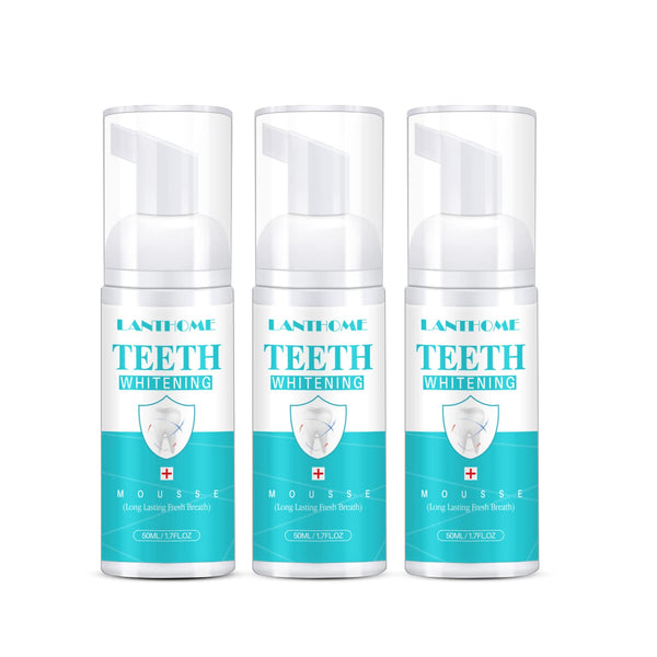 LANTHOME White Foam Teeth Whitening Products, 3PCS Easy to Use Teeth Whitener Foam for White Teeth