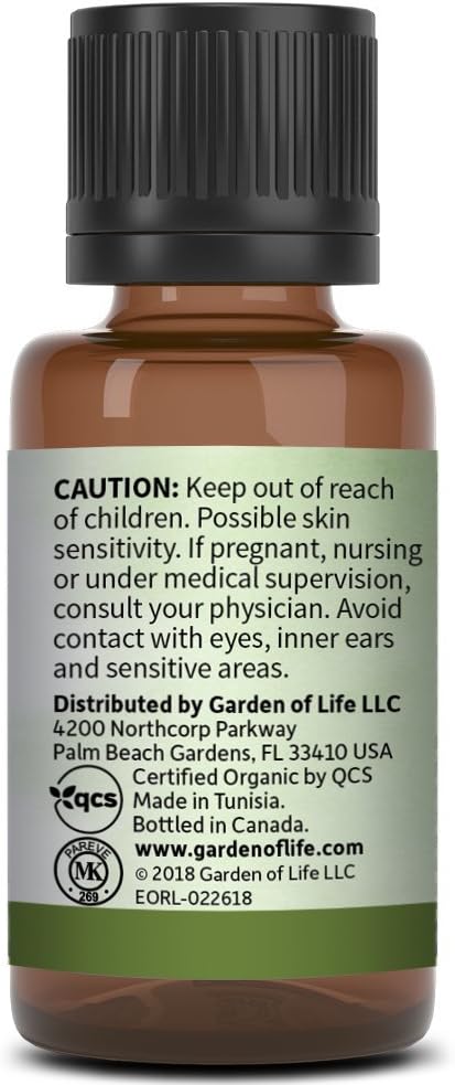 Garden of Life Essential Oil, Rosemary 15 ml - 100% USDA Organic & Pure, Undiluted for Diffuser, Aromatherapy