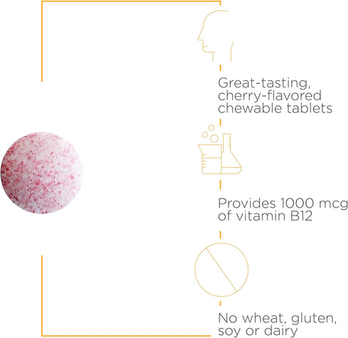 Integrative Therapeutics B-12 Active, Vitamin B12, Supports Nerve Function, Cherry Flavored, 30 Chewable Tablets - 2