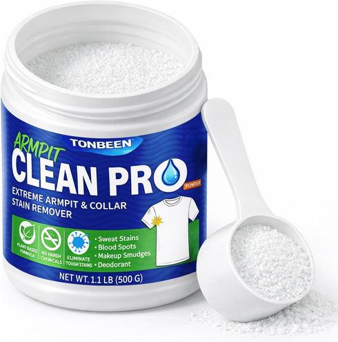 TONBEEN Armpit Stain Remover Enzyme Laundry Powder - Sweat, Yellow & Deodorant Stain