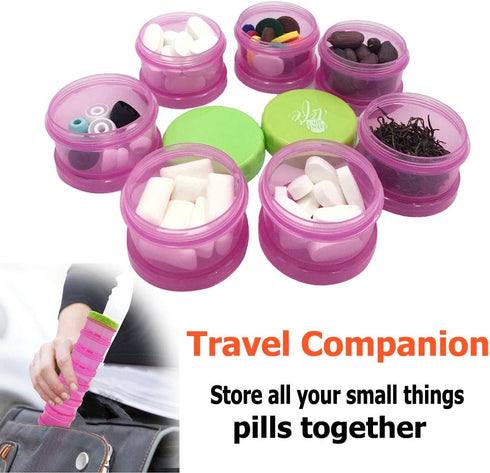 UVUBXT 7 Weekly Pill Organizer, Days Pill Case, Large Daily Travel Pill Case, Stackable Pill Box with Mosture Proof