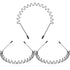 WILLBOND Hairband, 3 Pack Metal Headband for Unisex, Wavy Wired Zigzag Spring Sports Fashion Non Slip Hair Accessories