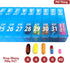 Set 31 Set 2 31 Twice-a-Day Monthly Pill Box Planner - AM & PM Medication Organizer for Days! Contains Organizers