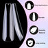 LoveOurHome XL Coffin Acrylic Nail Tips - 240pc Ballerina Shaped Full Cover Artificial Fingernails for Nail Extension