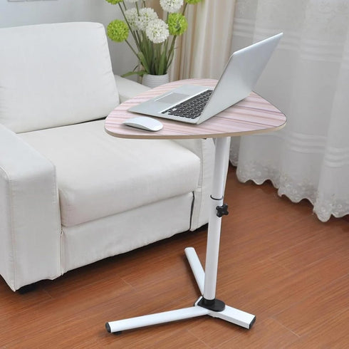 HEVIRGO 360 Modern Triangle Stand Adjustable Height Degree Rotatable Bedside Table Lifting Moveable Sofa Side End