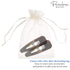 Parcelona French Clic Clac 3 1/4" Tortoise Shell Brown Hair Clips for Women