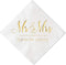 Crisky Napkins Mr and Mrs Gold Cocktail Beverage Dessert, 100 Pcs for Wedding Party Decorations