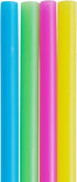 100 Extra Large Plastic Bubble Tea Smoothie Straws, 1/2" Wide x 8 1/2" Long Boba Straws
