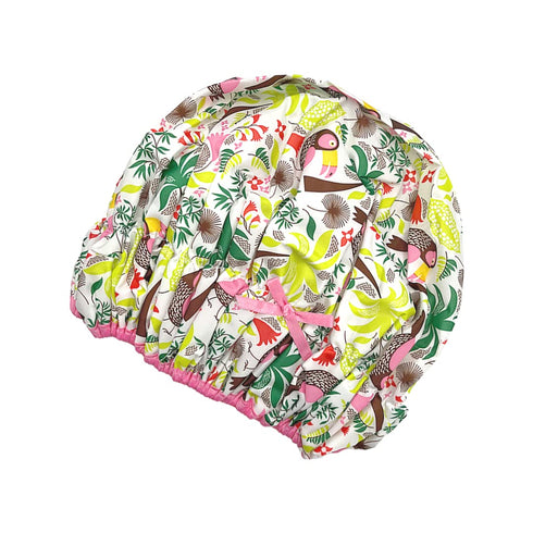 Reusable Shower Cap & Bath Cap, Oversized Waterproof Shower Caps for All Hair Lengths