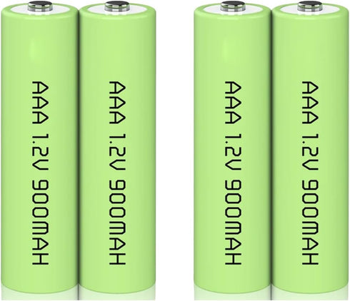 10 Packs 1.2V AAA 900mAh Ni-MH Rechargeable Batteries for Solar Lights (AAA Size)