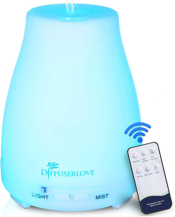 Diffuserlove Essential Oil Diffusers, 200ML Remote Control Ultrasonic Mist Humidifiers, BPA-Free