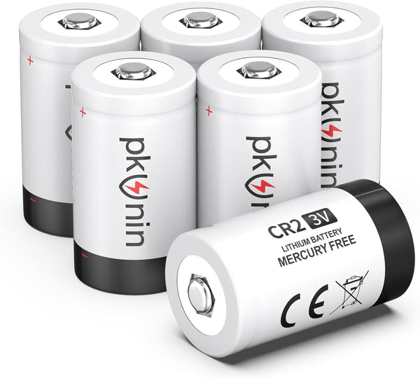 PKUNIN CR2 Battery 3V Range Finder Batteries, CR15h270 3 Volt Lithium Battery 6