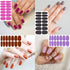 JERCLITY 24 Sheets Glitter Solid Color Nail Polish Strips, Self-Adhesive Nail Stickers for Women