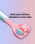 4-Piece Set of 3-Sided Toothbrush for Adults, Soft Bristle for Comprehensive Care, Youth & Teenagers (Pink, Yellow,
