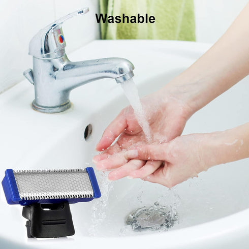 LinMei Replacement Shaver Heads for 1st Generation Micro Touch Solo Men's Trimmer, Includes 6 Blades and 2 Brushes