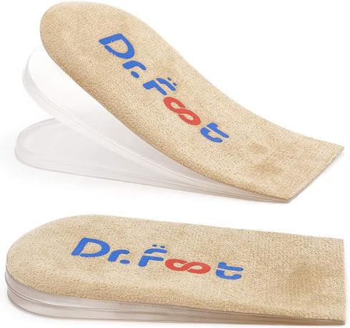 Dr.Foot Adjustable Orthopedic Heel Lift Inserts - Height Increase Insole for Heel Pain, Sports Injuries, & Leg Length