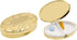 Set of 2 Oval-Shaped Pocket Purse Pill Box & Organizer with Dual Compartments (Gold Victorian)