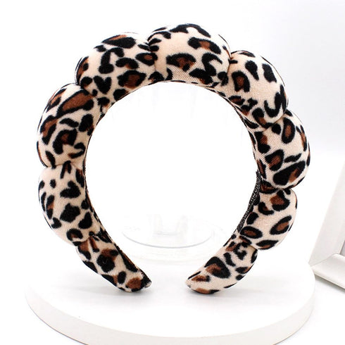 Spa Headbands for Washing Face, Puffy Terry Cloth Hairband, Makeup Headwear for Women, Skin Care Accessories for Girls