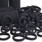 J-MEE Hair Bands 100PCS Seamless Cotton Ponytail Holders Scrunchies for Thick Hair (black)