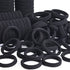 J-MEE Hair Bands 100PCS Seamless Cotton Ponytail Holders Scrunchies for Thick Hair (black)