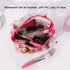 Cute Transparent Makeup Bag, Portable Waterproof Toiletries Storage Bag, Large Capacity Pen Bag (Colorful Flowers)