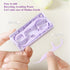 Shred Resistant Twin Line Dental Floss Picks Dispenser, 2 Box Lime Flavor Portable Case for Oral Care (Purple)