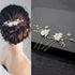 inSowni 26 Pack Gold Flower Pearl Wedding Bridal Hair Side Combs + U Shaped Hair Pins Clips for Women, Girls