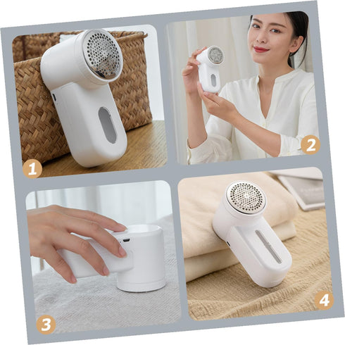 Trimmer DOITOOL Rechargeable Sweater Pilling Lint Remover Electric Fabric Shaver with White Body for Clothes