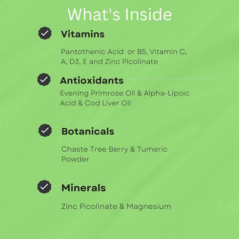 Clear Skin Acne Vitamins Pack | 20 Antioxidants, Botanicals, Minerals & Vitamins | Hormonal and Cystic Acne Pills | 60 Count Pack of 2 Acne Supplements by Innate Skin