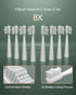 Upgrade Sonic Electric Toothbrush for Adults, 8 Replacement Brush Heads, Rechargeable with 2-Minute Timer, White & Green