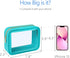 PACKISM TSA Approved Clear Makeup Bag - 3 Pack Upgrade Color-Edged Toiletry Bag for Various Storage Needs (Turquoise)