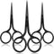 Mudder 3 Pack Mini Beauty Stainless Steel Nose Scissors for Grooming Eyebrows, Nose, Mustache, Beard