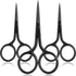 Mudder 3 Pack Mini Beauty Stainless Steel Nose Scissors for Grooming Eyebrows, Nose, Mustache, Beard