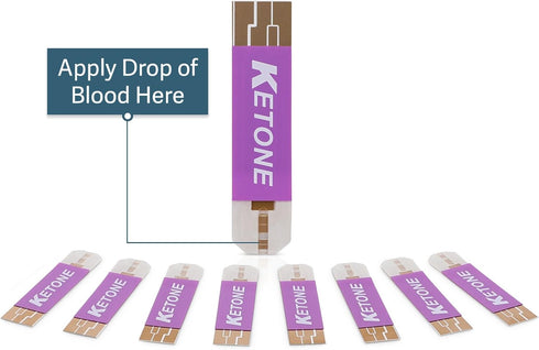 Box of 10 Ketone Test Strips for MD6 Blood Monitoring System - Accurate Keto Counts for Ketogenic Diet