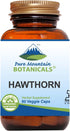 Pure Mountain Botanicals Hawthorn Berry Capsules - Kosher Vegan Caps, 1000mg Organic Supplement